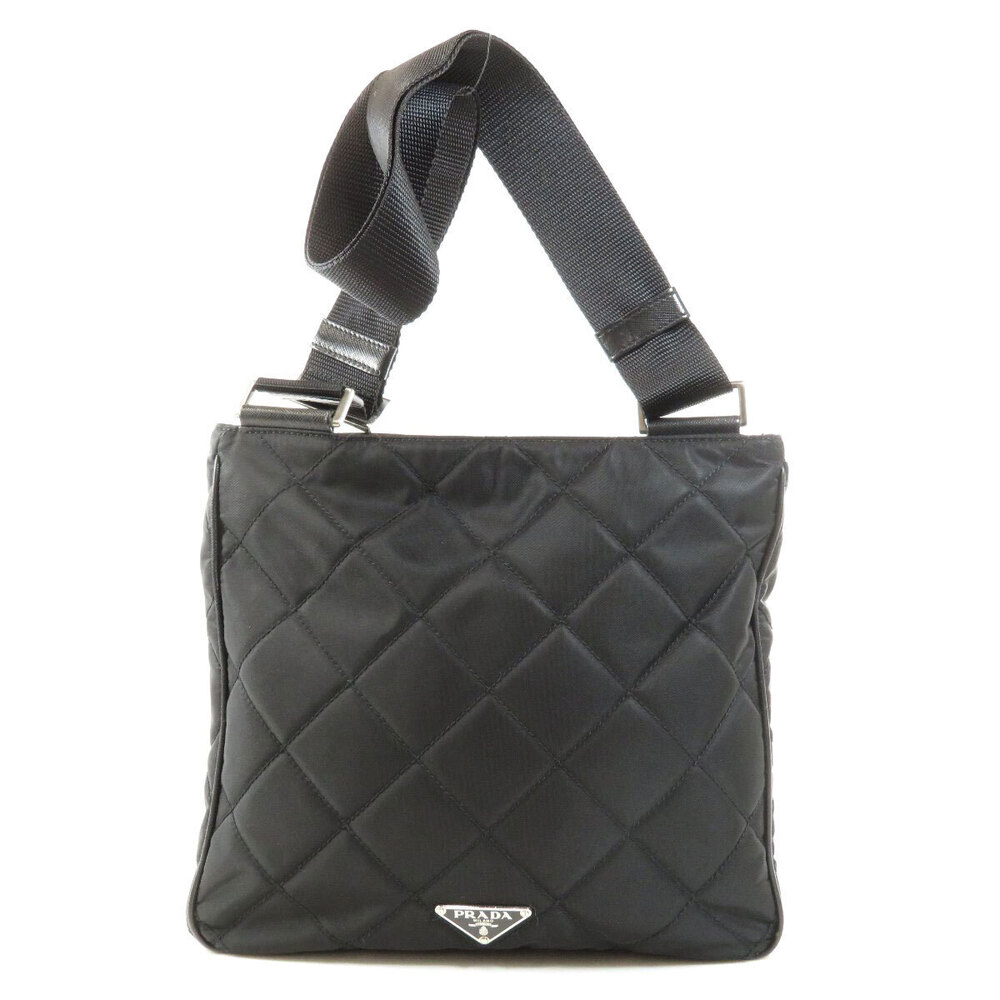 Prada quilted Black shoulder bag Tessuto